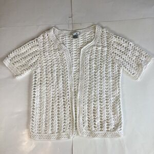 WD+NY Womens Blouse Shirt Top Size M Medium Stretch Comfort Casual Cardigan